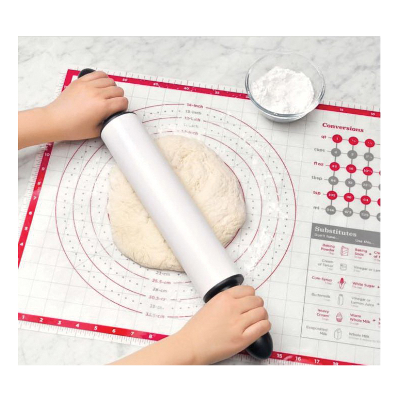 Oxo 11211300 Pastry Mat, Silicone, Red/White - 4