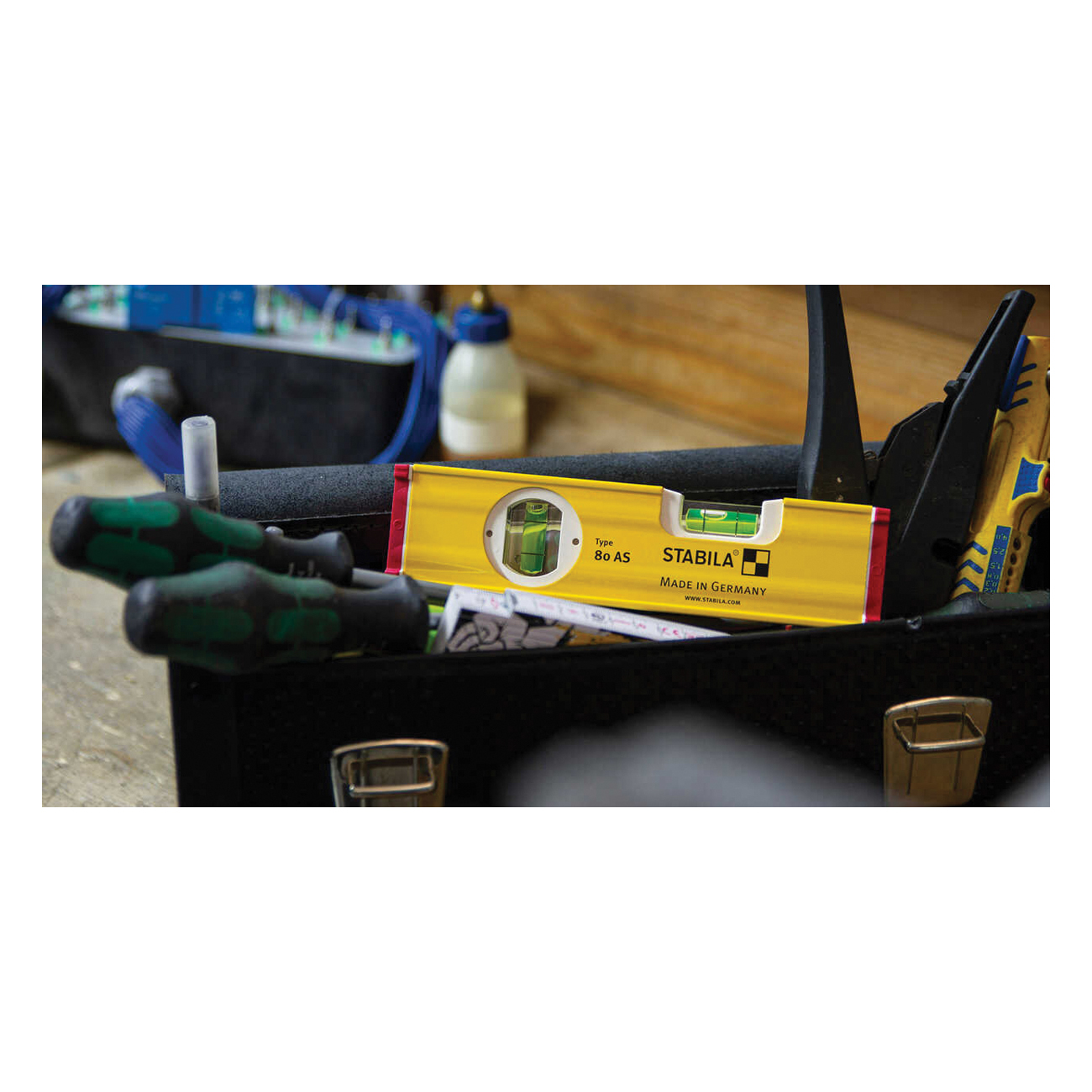 Stabila 29008 Type 80 AS Level, 8 in L, 2-Vial, Non-Magnetic, Aluminum - 2