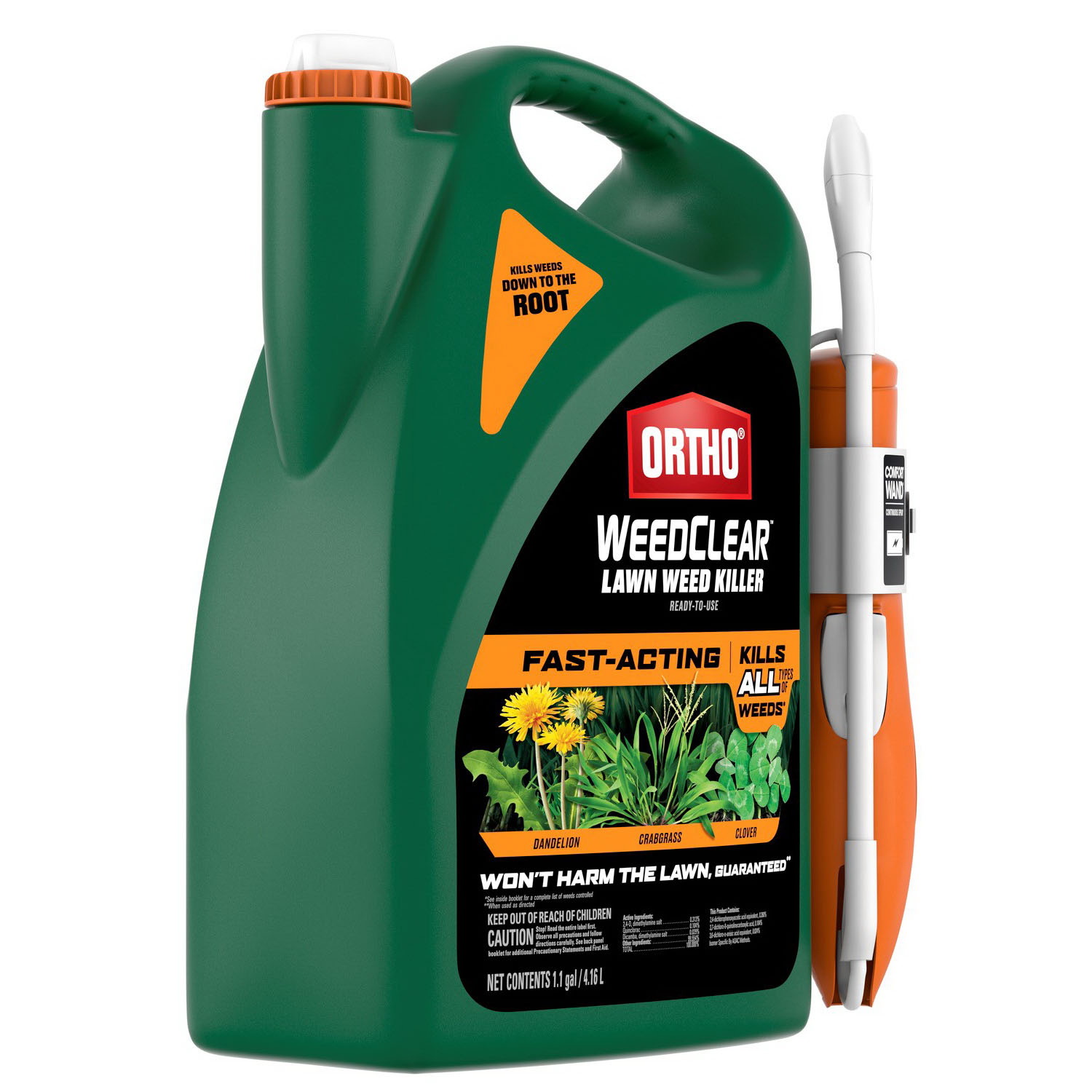 Ortho WeedClear 0446505 Ready-To-Use Lawn Weed Killer, Liquid, Spray Application, 1.1 gal Jug - 2