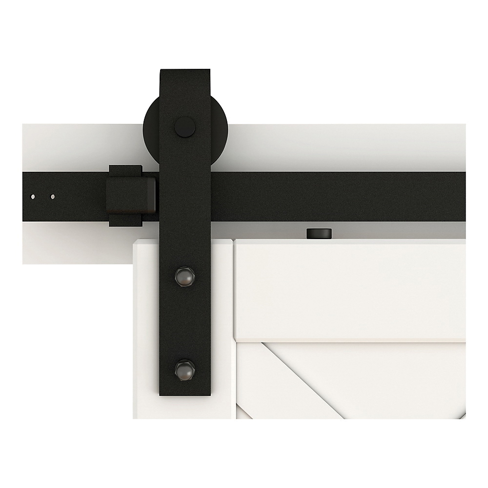 National Hardware N700-005 Designer Barn Door Kit, 72 in L Track, Steel, Matte Black, Wall - 5
