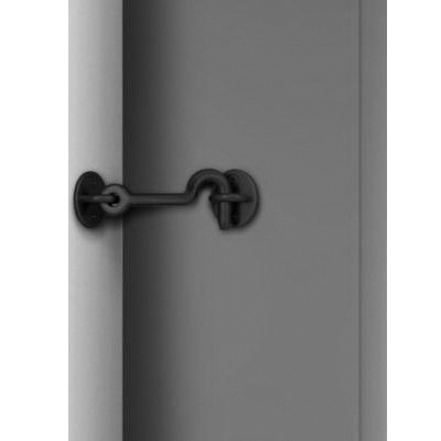 National Hardware N700-153 Privacy Hook, 4 in, Steel, Matte Black - 5