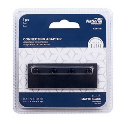 National Hardware N700-106 Connecting Adapter, 3-1/8 in, Steel, Matte Black - 4