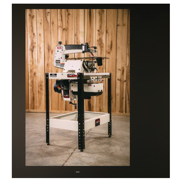 JET Tools 728200 Flip-Top Machine Table, 300 lb, 180 deg Tilt, Steel Frame, MDF Surface, White, 20 in D, 35 in H - 3
