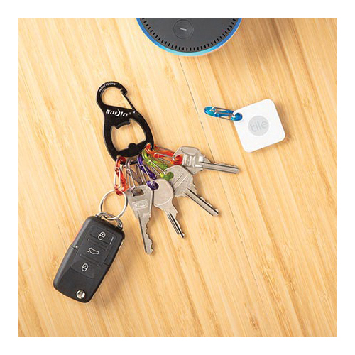 Nite Ize KeyRack KRB2-11-R6 Key Carabiner with S-Biner, 3.54 in OAL, 2.1 in Dia Ring, Stainless Steel, Silver - 4