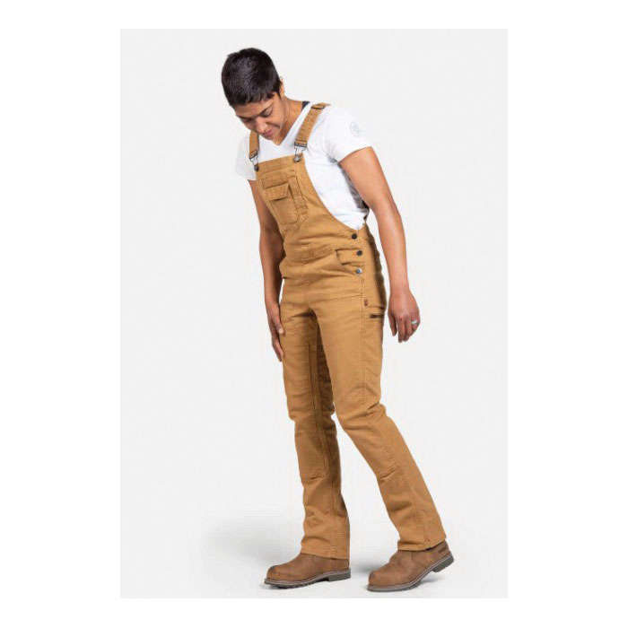 Dovetail Workwear DWS21O1C-220-10X32 Freshley Overalls, 10, 32 to 35 in, Cotton/Spandex, Saddle Brown Canvas - 3
