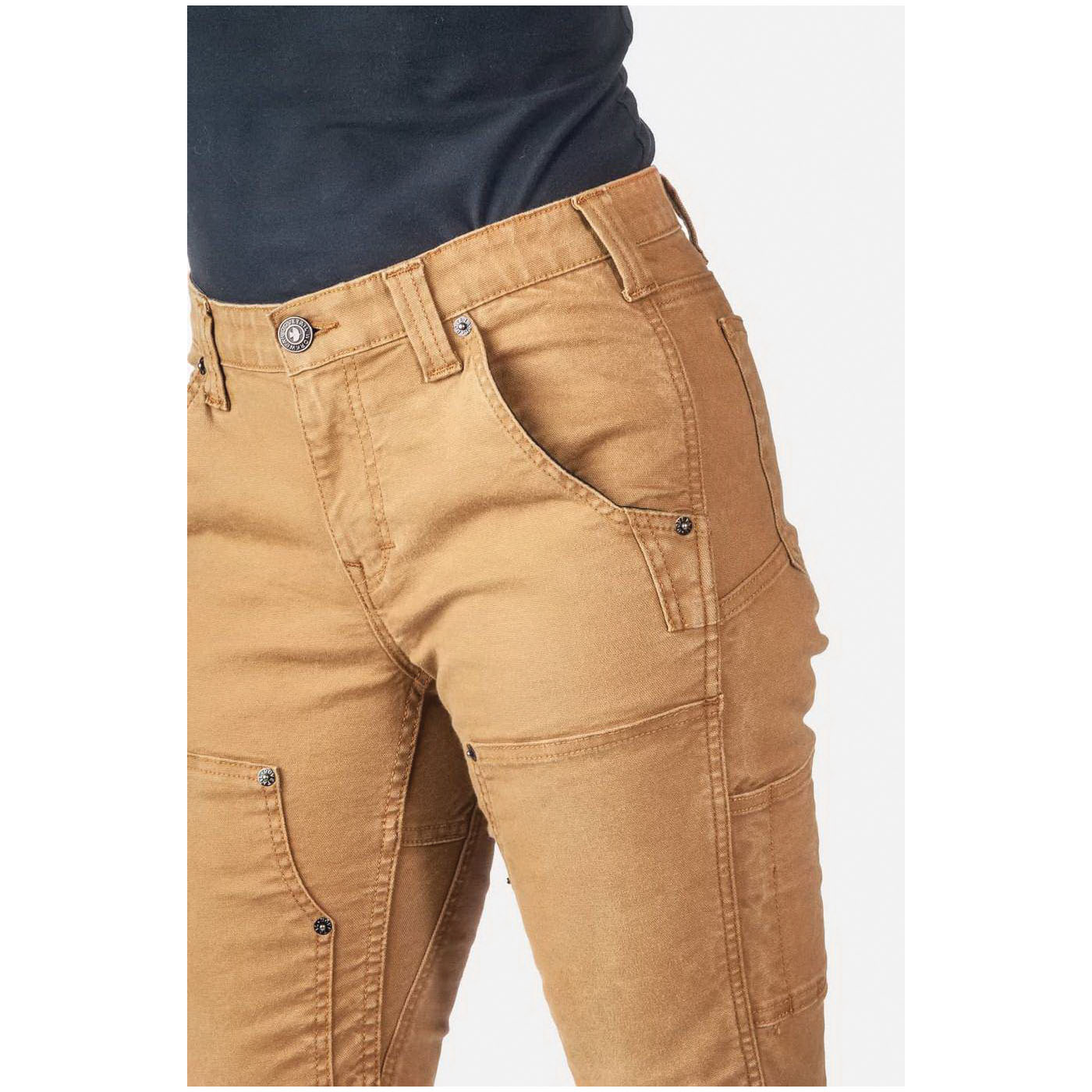 Dovetail Workwear Maven X Series DWS21P5C220 6x32 Pants, 6, 72.4 to 77.5 in, 32 in L, Saddle Brown, Slim, Stretchable - 4