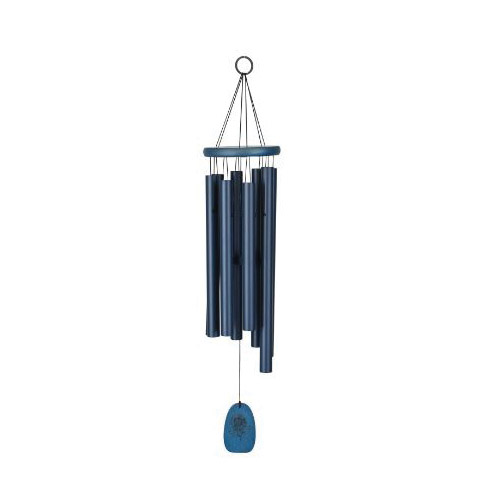 Woodstock Chimes CPS Wind Chime, Provence, Aluminum/Ash Wood, Blue, Satin - 3