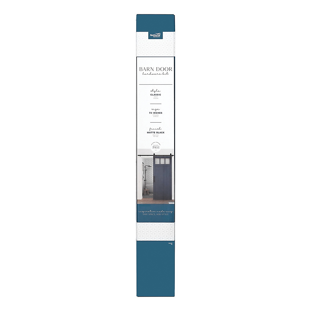 National Hardware N700-003 Classic Interior Barn Door Kit, Steel, Matte, Top - 3