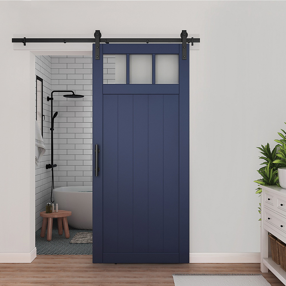 National Hardware N700-003 Classic Interior Barn Door Kit, Steel, Matte, Top - 5