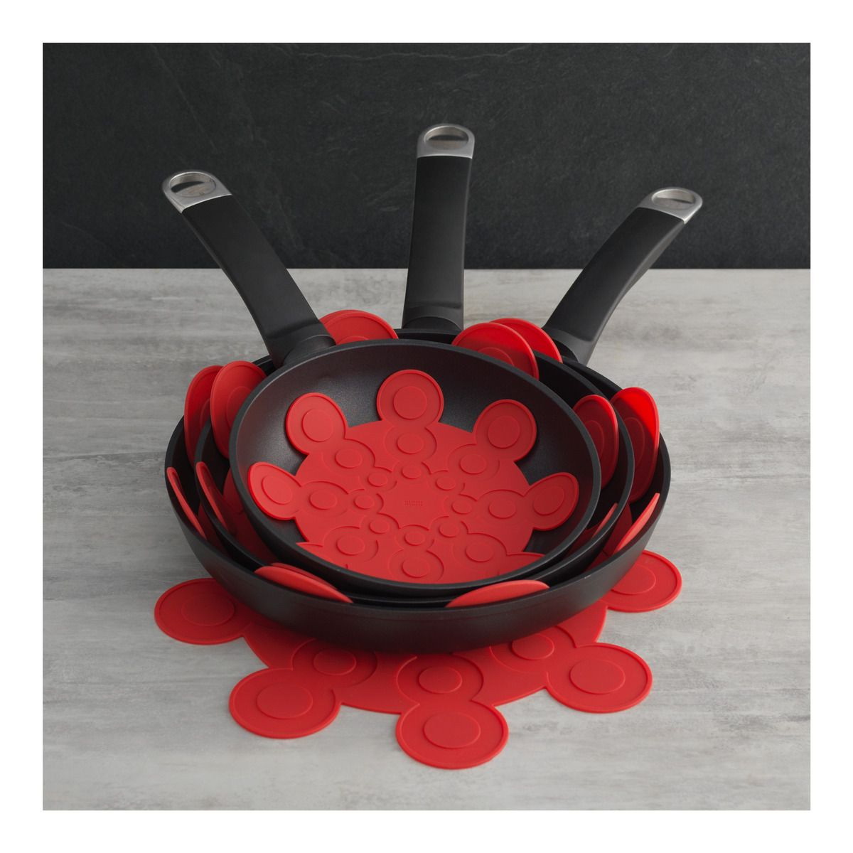 Kuhn Rikon 20038 Pan and Dish Protector, Silicone, Black - 3