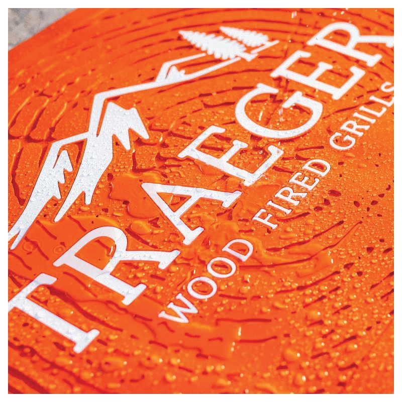Traeger BAC636 Grill Mat, 29-1/2 in L, 47-1/2 in W, PVC, Orange/White - 3
