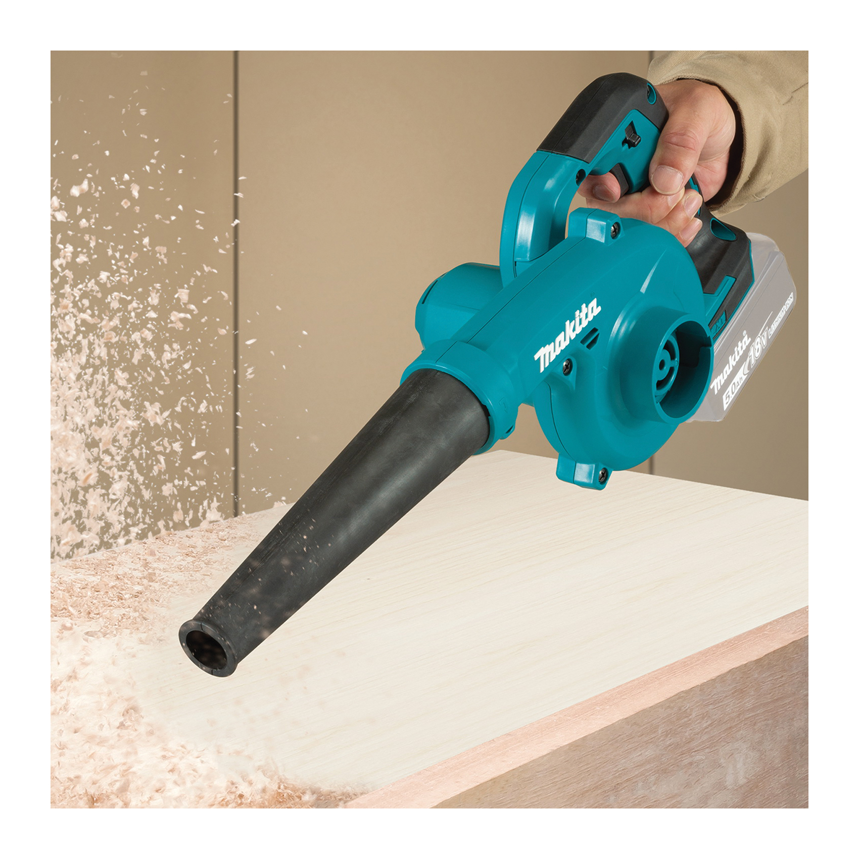 Makita LXT XBU05Z Cordless Blower, 5 Ah, 18 V, Lithium-Ion, 3-Speed, 113 cfm Air, 17 min Run Time - 2