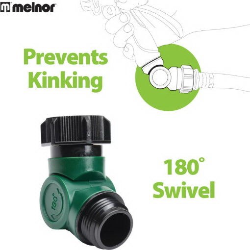 Melnor 15108 Swivel Hose Connector, Plastic - 2