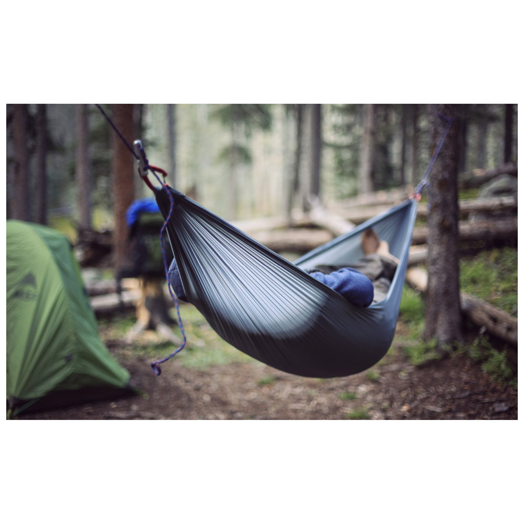 Grand Trunk N7 Premium Ultra-Light Hammock, 9 ft L, 4 ft W, 300 lb, Nylon, Gray - 3