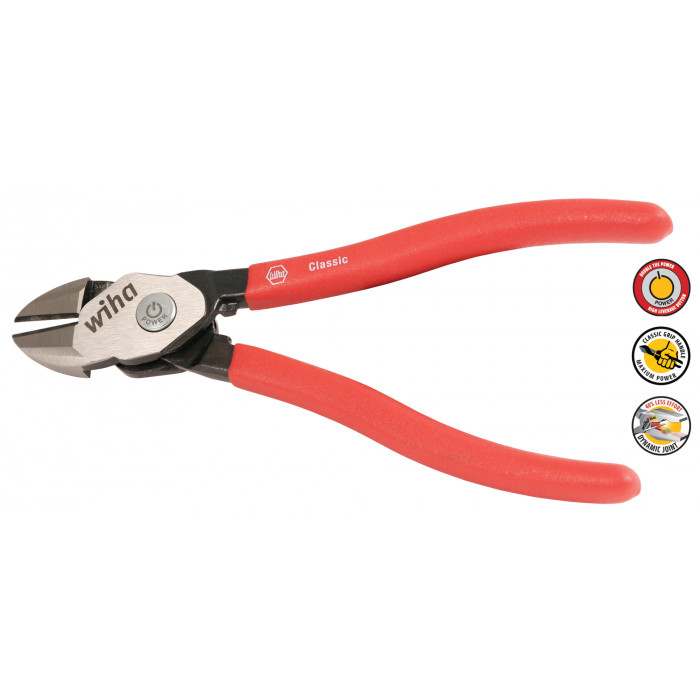 Wiha 32636 Compound Cutter, 8 in OAL, Red Handle, Textured Handle, 1.16 in W Jaw, 0.9 in L Jaw - 4