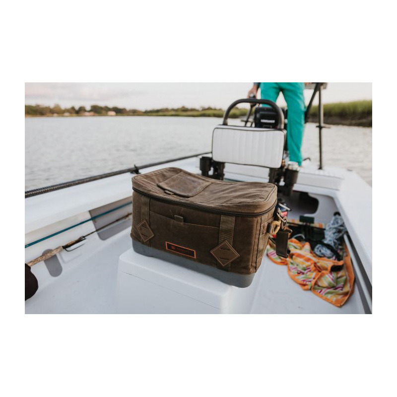 Fishpond HSCPM Hailstorm Soft Cooler, 17-1/2 in L, 10-1/2 in W, 1838 cu-in Capacity, Cotton/Nylon, Peat Moss - 4