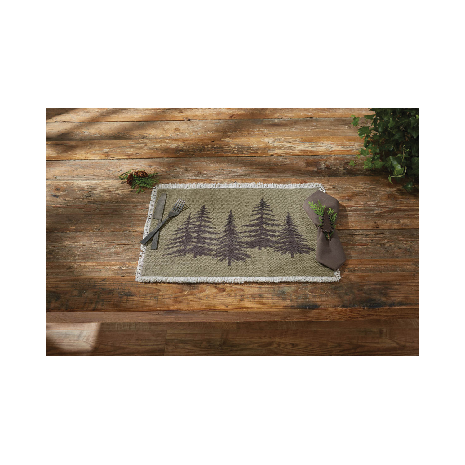 Park Designs 691-01 Placemat, 19 in L, 13 in W, Hemlock Design - 4