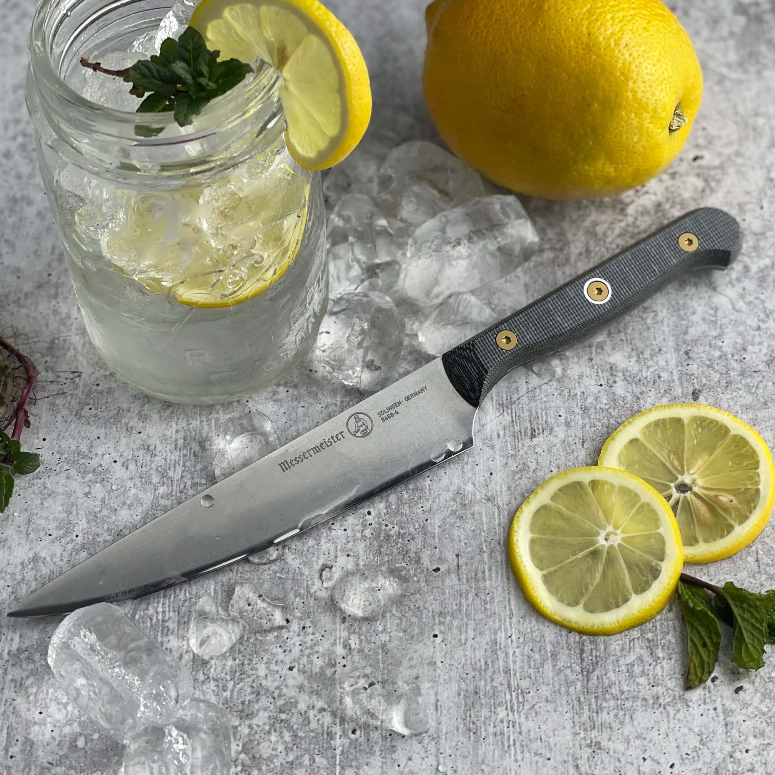 Messermeister Custom Series 8688-6 Utility Knife, Stainless Steel Blade, Canvas/Non-Phenolic Resin Handle - 3