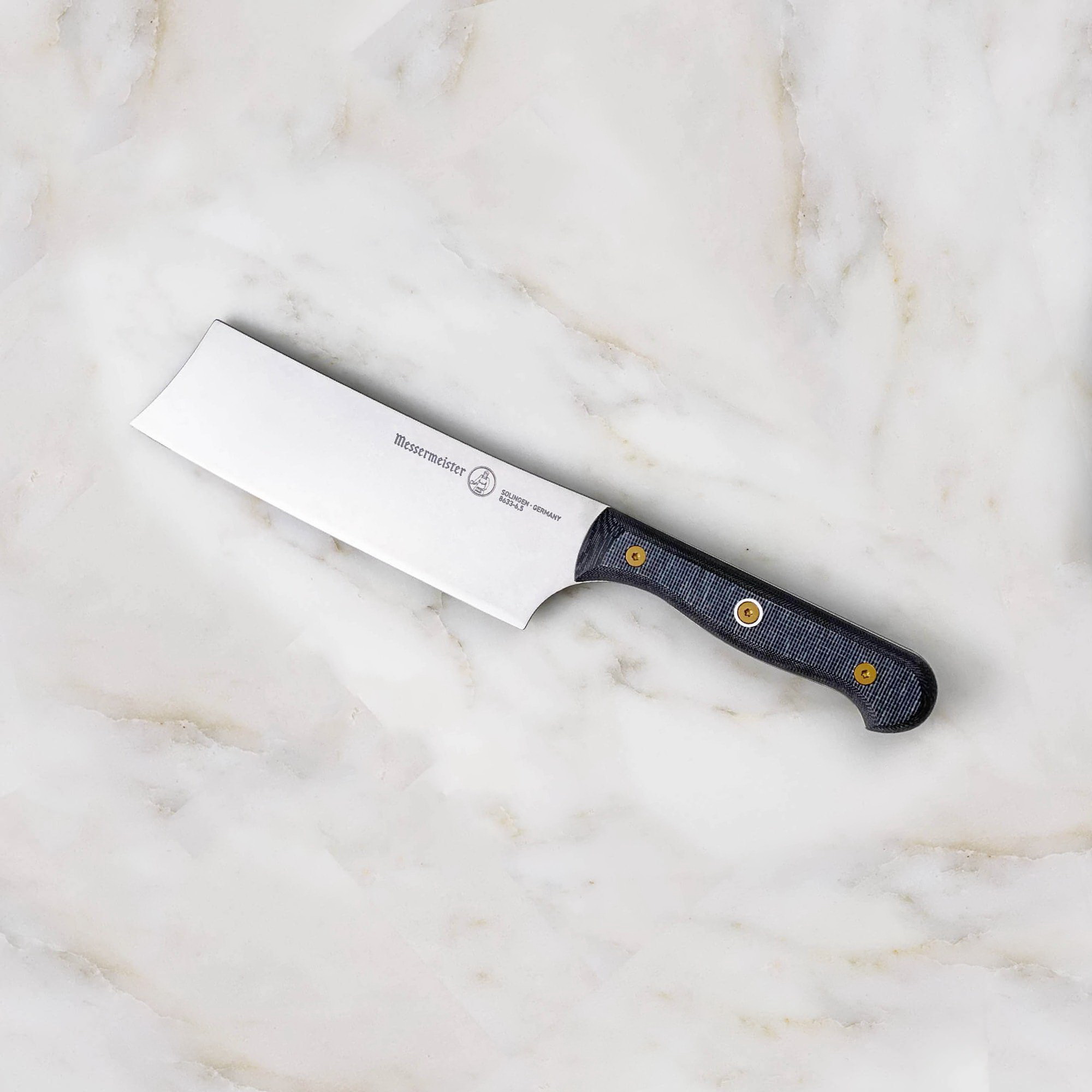 Messermeister Custom Series 8633-6.5 Nakiri Knife, Stainless Steel Blade, Canvas/Non-Phenolic Resin Handle - 2