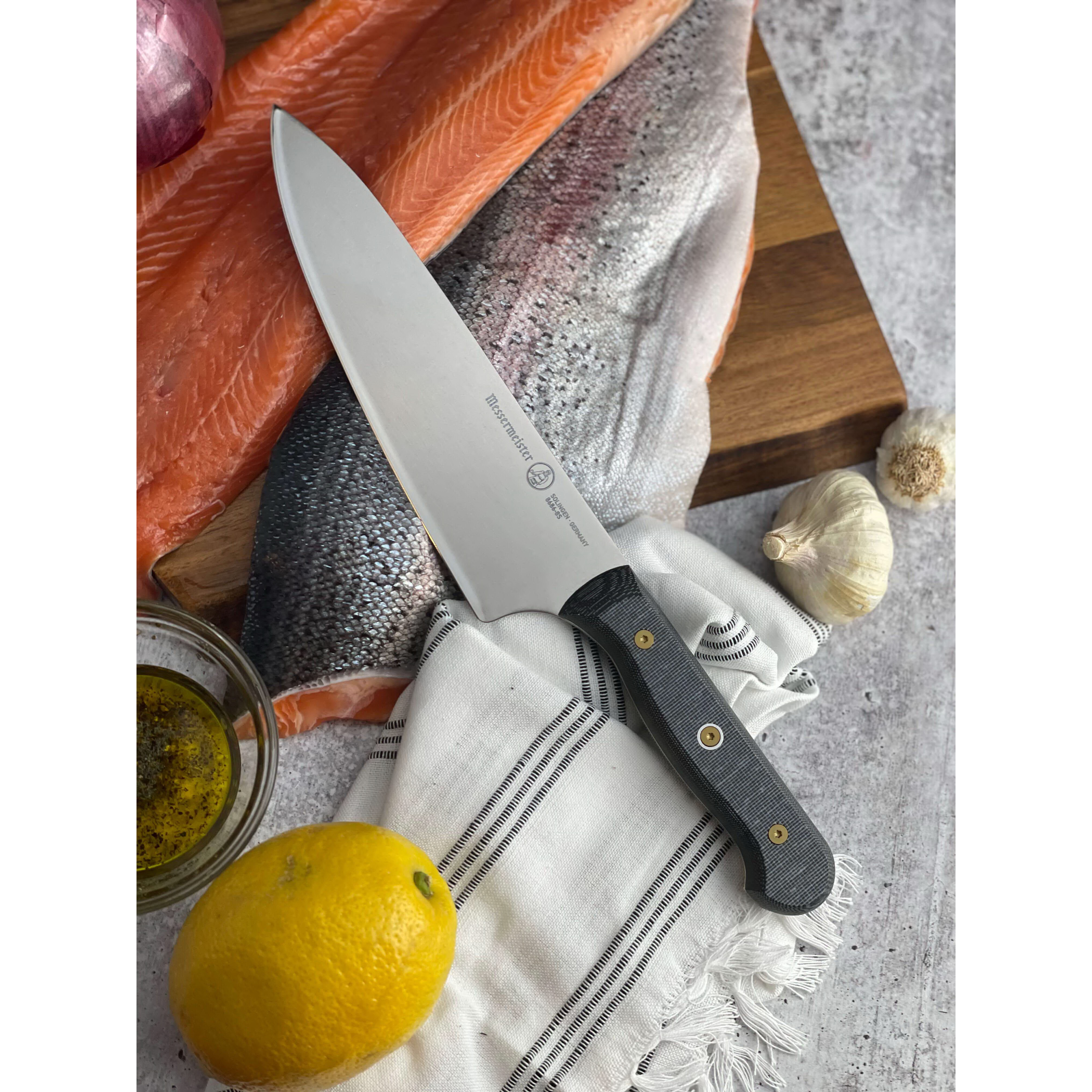 Messermeister Custom Series 8686-8S Chef's Knife, Stainless Steel Blade, Canvas/Non-Phenolic Resin Handle - 4
