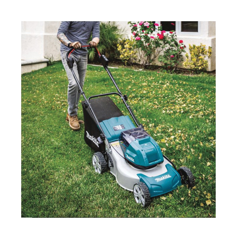 Makita XML03CM1 Brushless Lawn Mower Kit, Battery Included, 4 Ah, 18 V, Lithium-Ion, 18 in W Cutting, 1-Blade - 2