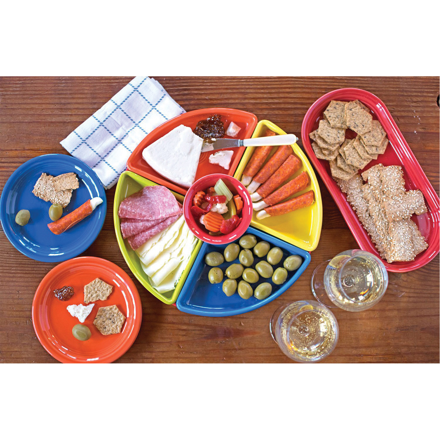 Fiesta 1461100 Appetizer Plate, Round, 6-1/2 in Dia, Vitrified China, White, Glossy, Oven Safe: Yes - 5