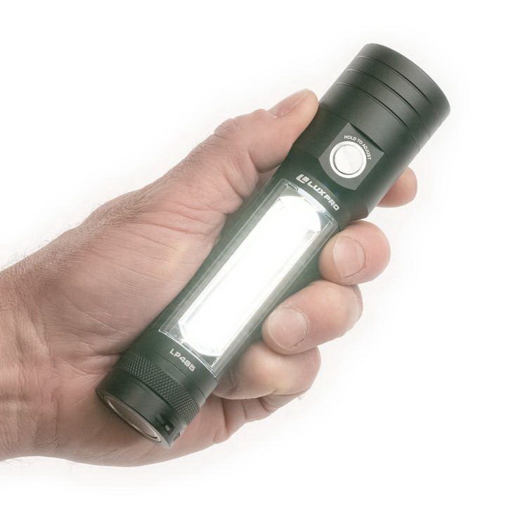 Lux-Pro LP485 Flashlight and Work Light, AAA Battery, Alkaline Battery, LED Lamp, 1.5 to 13 hr Run Time - 2