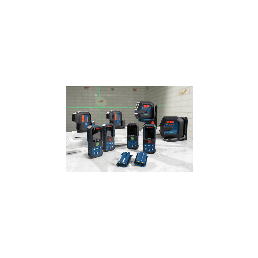 Bosch GCL100-40G Cross Line Laser Level, 165 ft, +/-1/8 in at 30 ft Accuracy, 2-Beam, 2-Line, Green Laser - 2