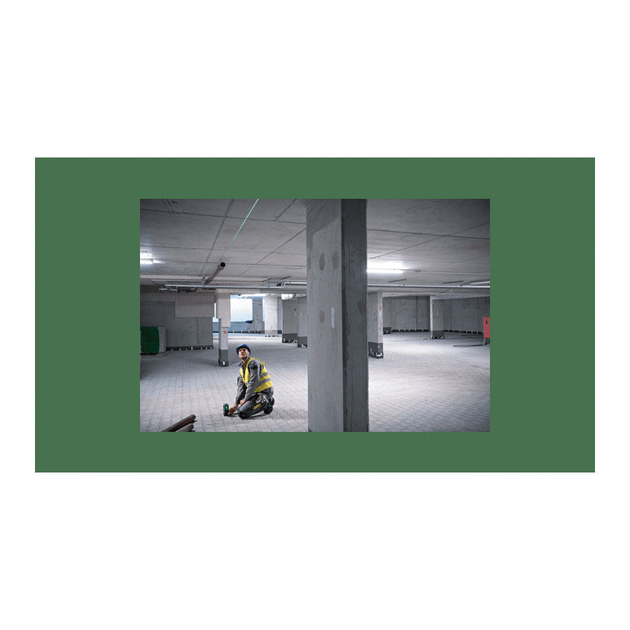 Bosch GCL100-40G Cross Line Laser Level, 165 ft, +/-1/8 in at 30 ft Accuracy, 2-Beam, 2-Line, Green Laser - 4