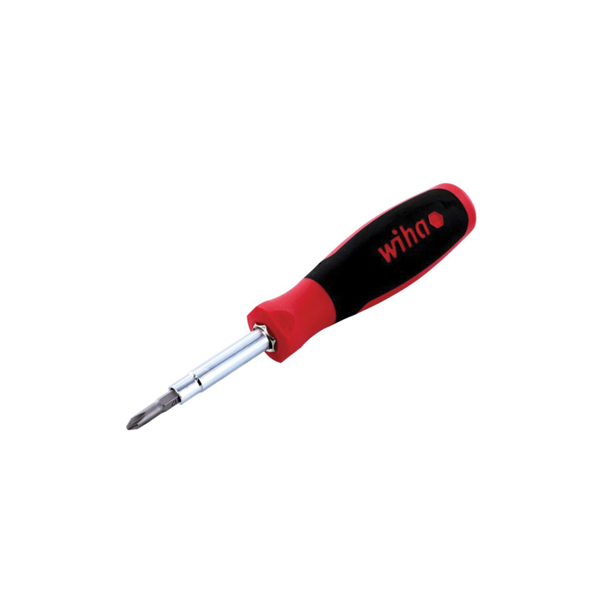 Wiha SoftFinish 77890 6-in-1 Multi-Bit Screwdriver, 8-1/2 in OAL, Ergonomic, Cushion Grip Handle - 2