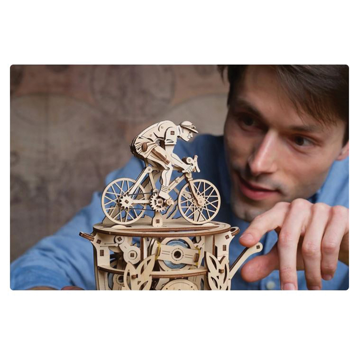 Ugear UTG0077 Automaton Cyclist Model, 14+ years, Wood, 189-Piece - 5