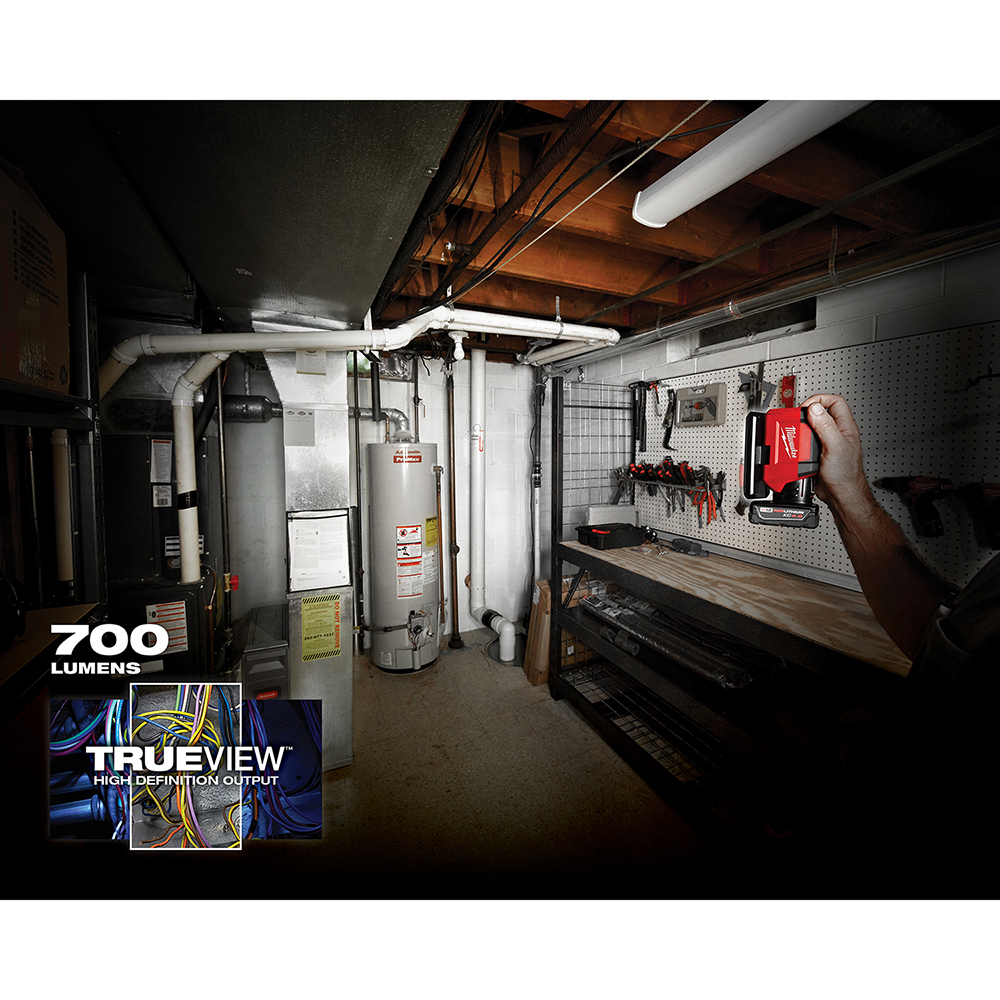 Milwaukee M12 ROVER 2367-20 Cordless Flood Light with USB Charging, 2.1 A, 12 V, Lithium-Ion Battery, LED Lamp, Red - 4