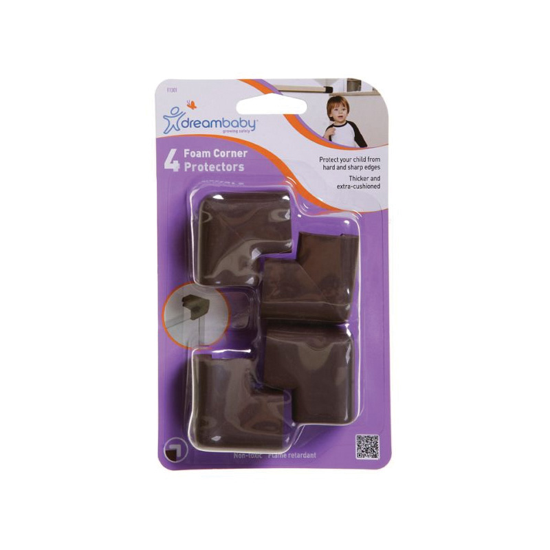 Dreambaby L1301 Corner Protector, Foam, Brown - 2