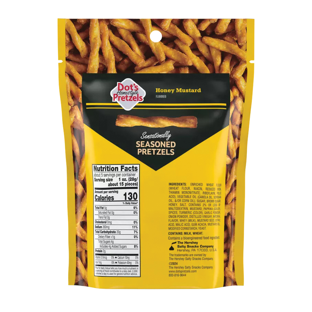 Dot's Homestyle Pretzels 7008 - DP Pretzel Twist, Honey Mustard Seasoned, 5 oz - 2