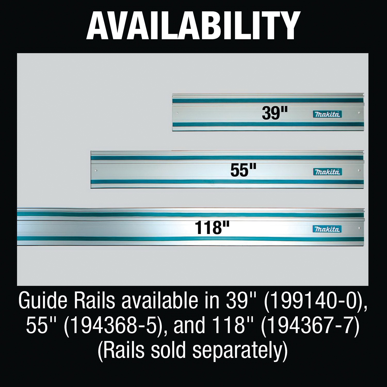Makita 194367-7 Guide Rail, 118 in L, Metal - 3