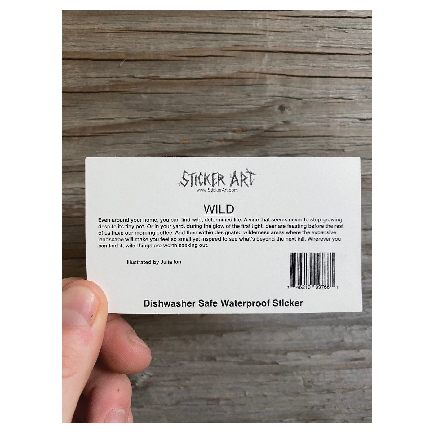 Sticker Art WILD Sticker, 4 in L, 2.27 in W - 3