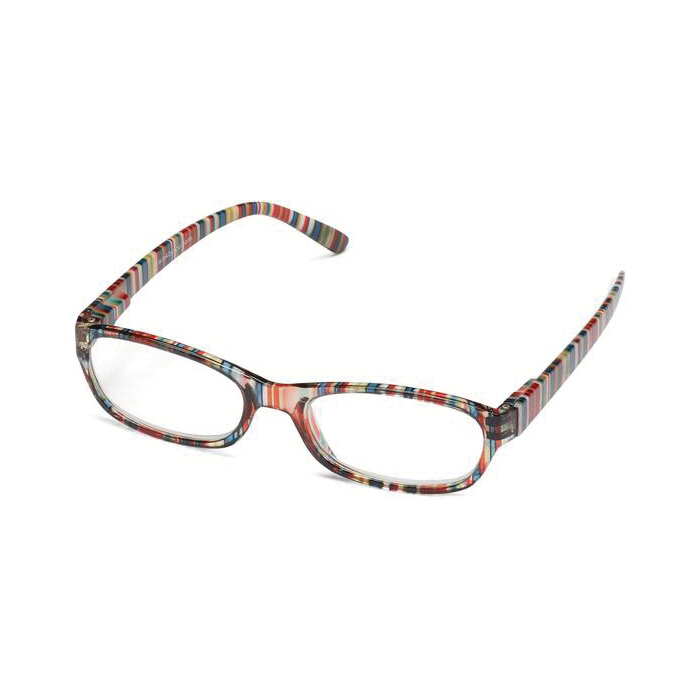 ICU Eyewear Seaside 75006601Z Wink Reading Glass, +1.25 Magnification, Red Multi-Stripe Frame - 2