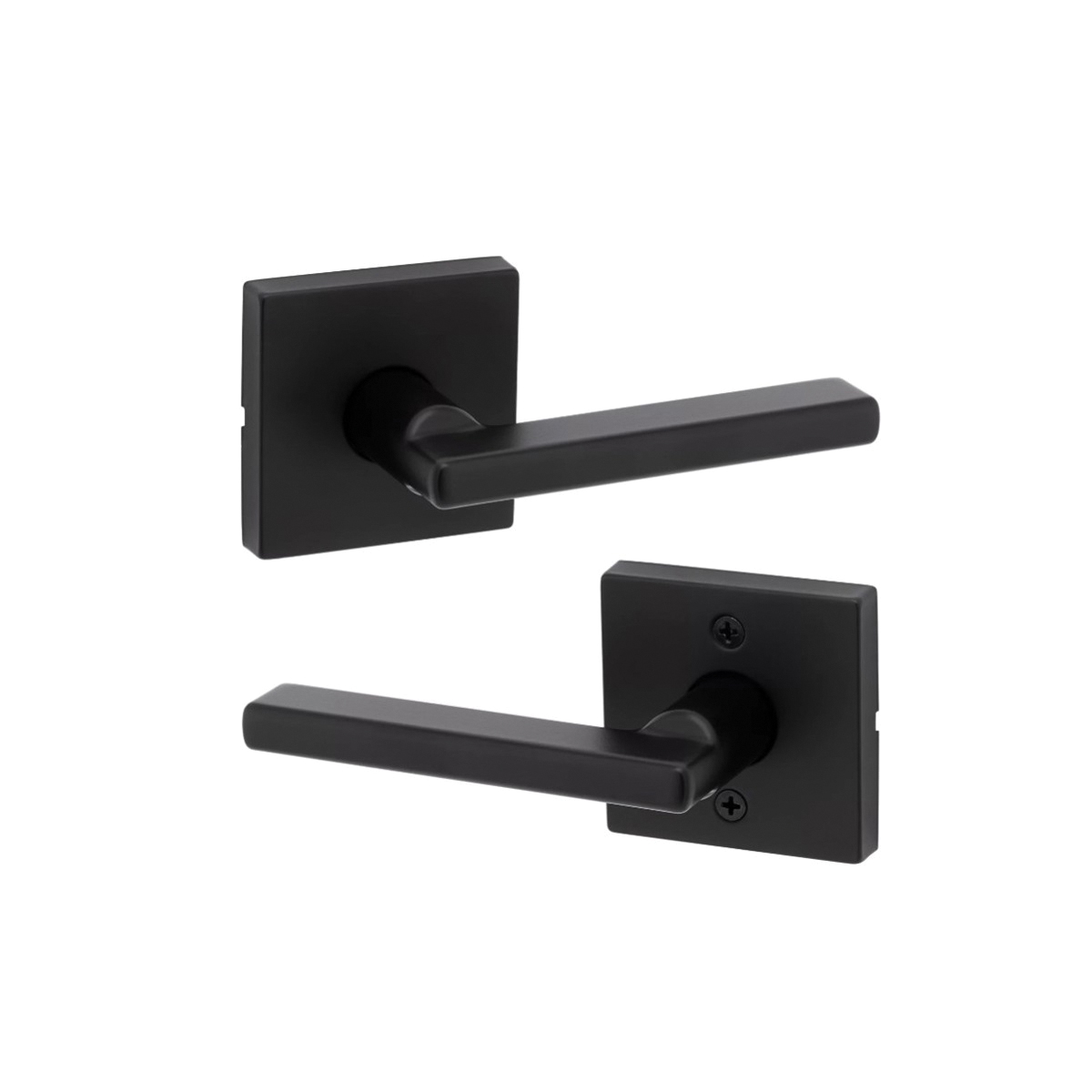 Kwikset Signature Series 720HFL SQT 514 CP Passage Lever, Matte Black, Zinc, Reversible Hand - 3