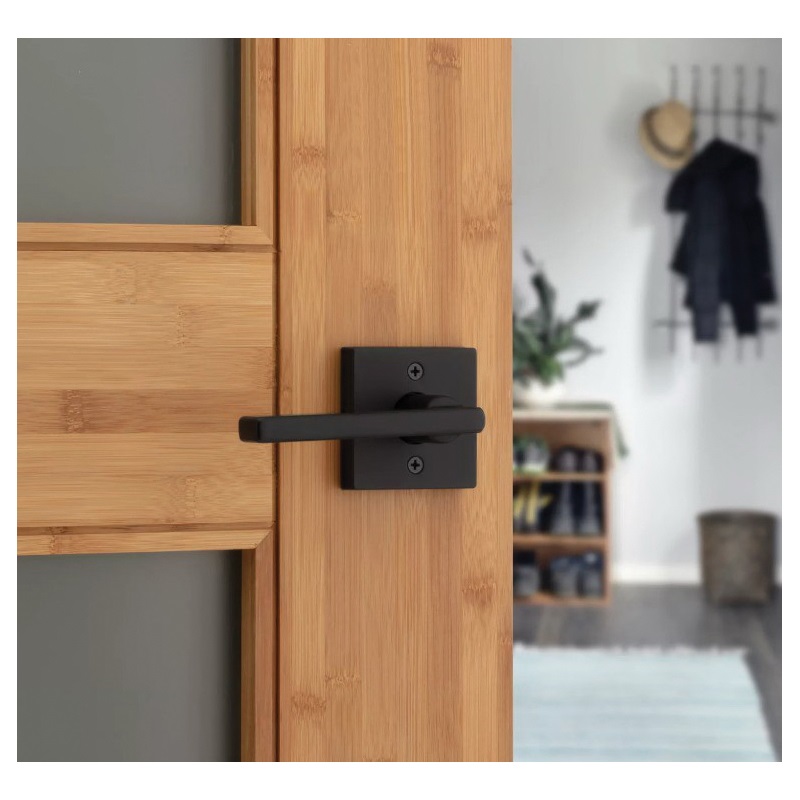 Kwikset Signature Series 720HFL SQT 514 CP Passage Lever, Matte Black, Zinc, Reversible Hand - 5