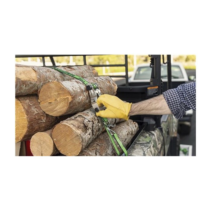 Keeper 85422 Tie-Down, 1-1/4 in W, 16 ft L, Green, 1000 lb Working Load, J-Hook End - 3