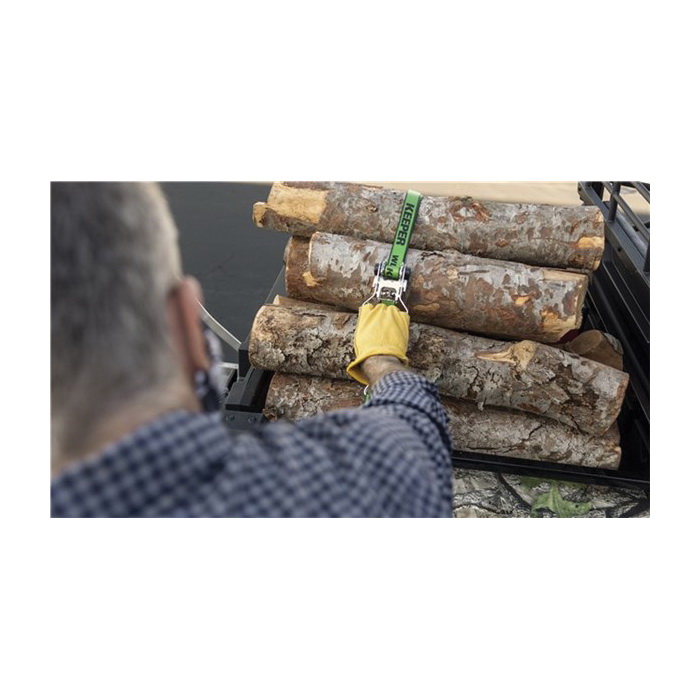 Keeper 85422 Tie-Down, 1-1/4 in W, 16 ft L, Green, 1000 lb Working Load, J-Hook End - 4
