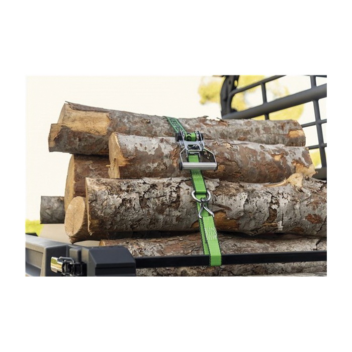 Keeper 85422 Tie-Down, 1-1/4 in W, 16 ft L, Green, 1000 lb Working Load, J-Hook End - 5
