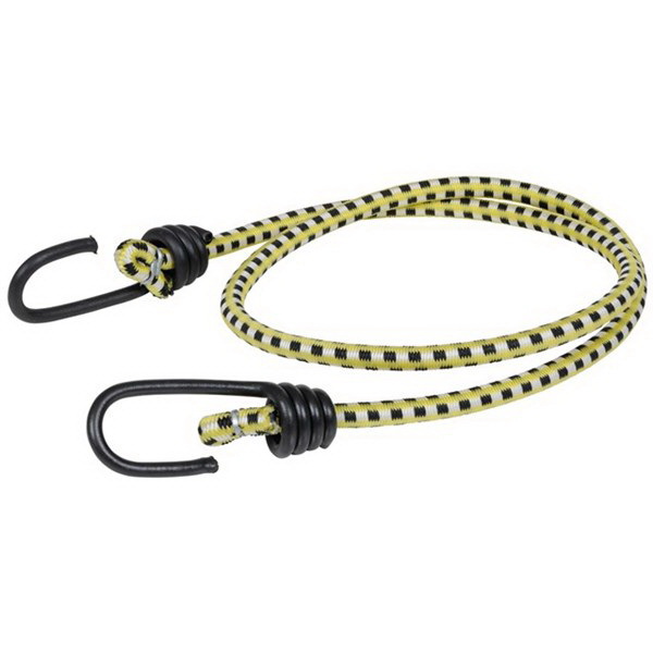 Keeper A06037Z Zip-Tied Bungee Cord, 36 in L, Rubber, Yellow, Hook End - 2