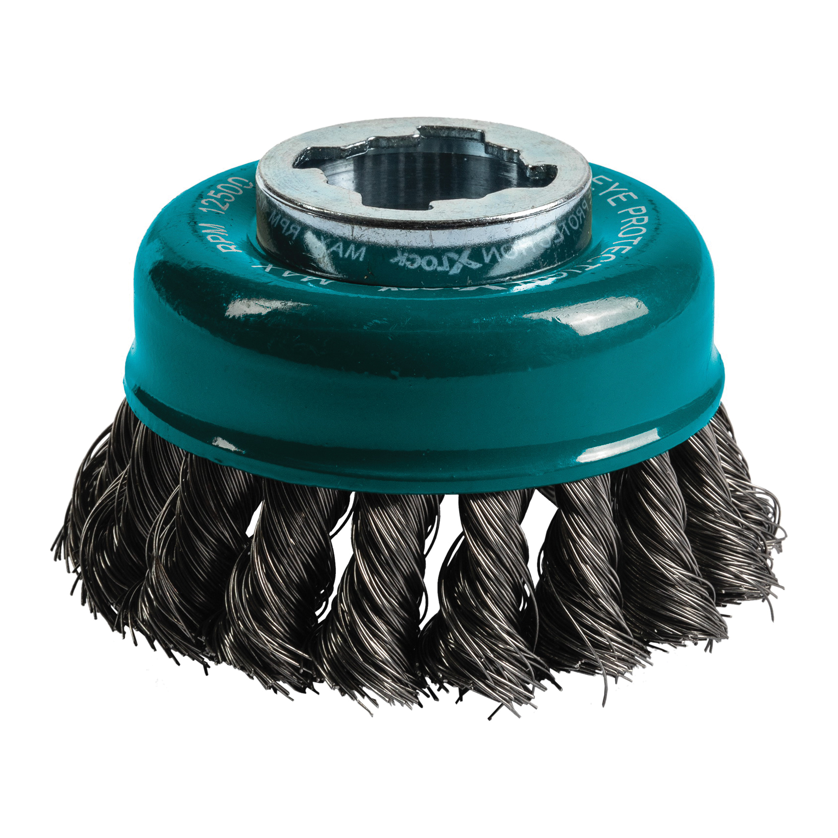 Makita X-LOCK D-72621 Wire Cup Brush, 3-1/8 in Dia, Knot Bristle, 0.02 in Dia Bristle, Carbon Steel Bristle - 2