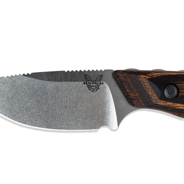 Benchmade 15017 Hunter Folding Knife, 2.79 in L Blade, Steel Blade, Wood Handle, 6.42 in OAL - 3