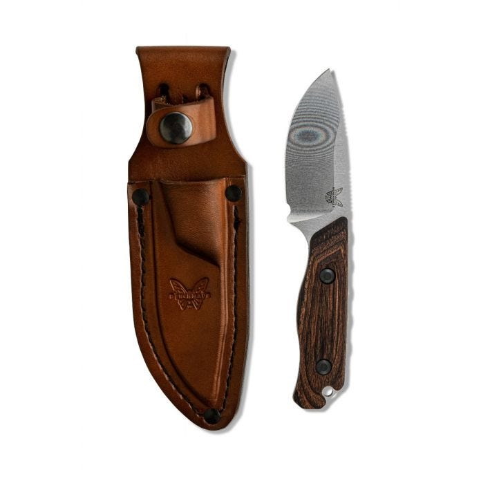 Benchmade 15017 Hunter Folding Knife, 2.79 in L Blade, Steel Blade, Wood Handle, 6.42 in OAL - 4