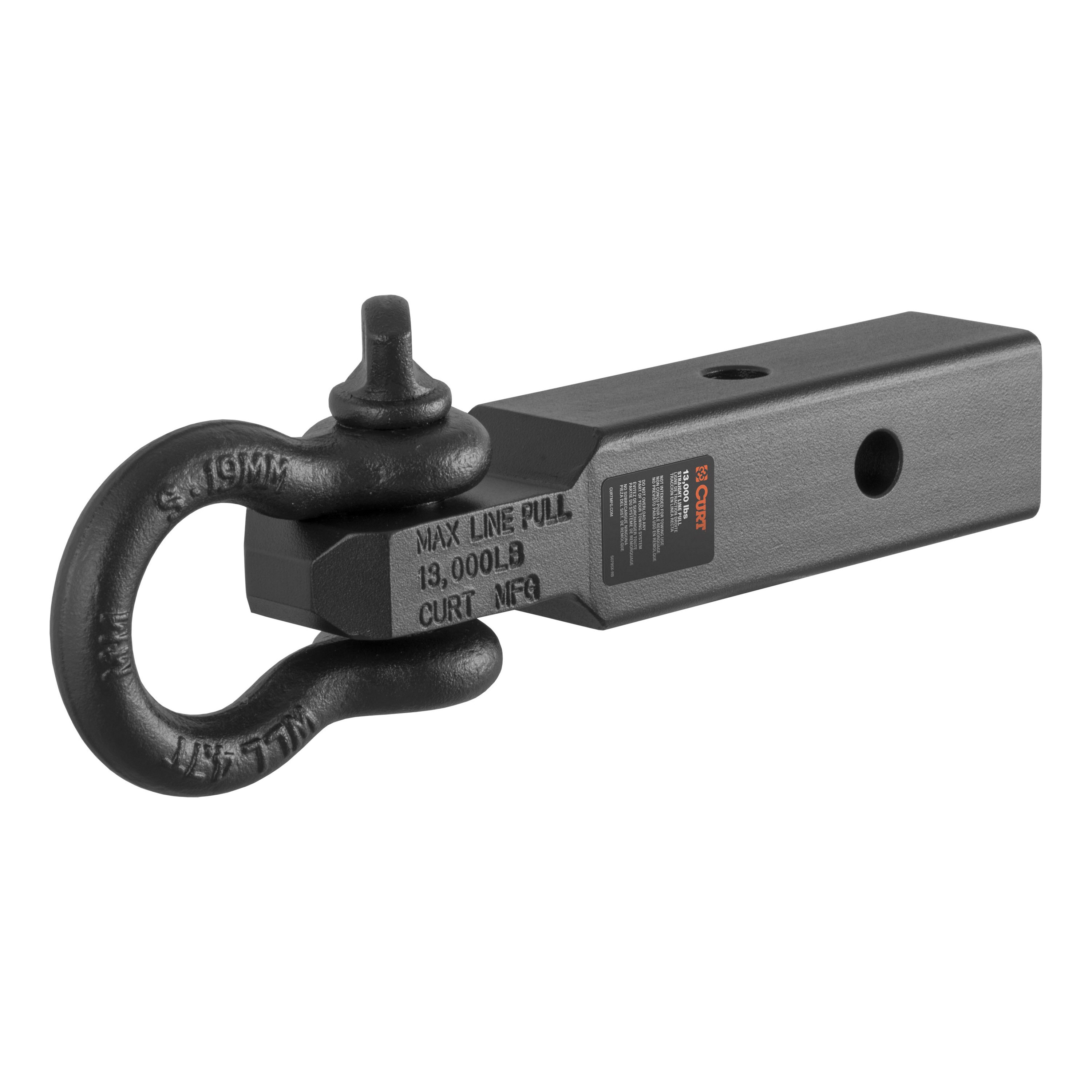 Curt 45832 D-Ring Shackle-Mount, 4, 5 Hitch, Steel, Carbide Powder-Coated - 2