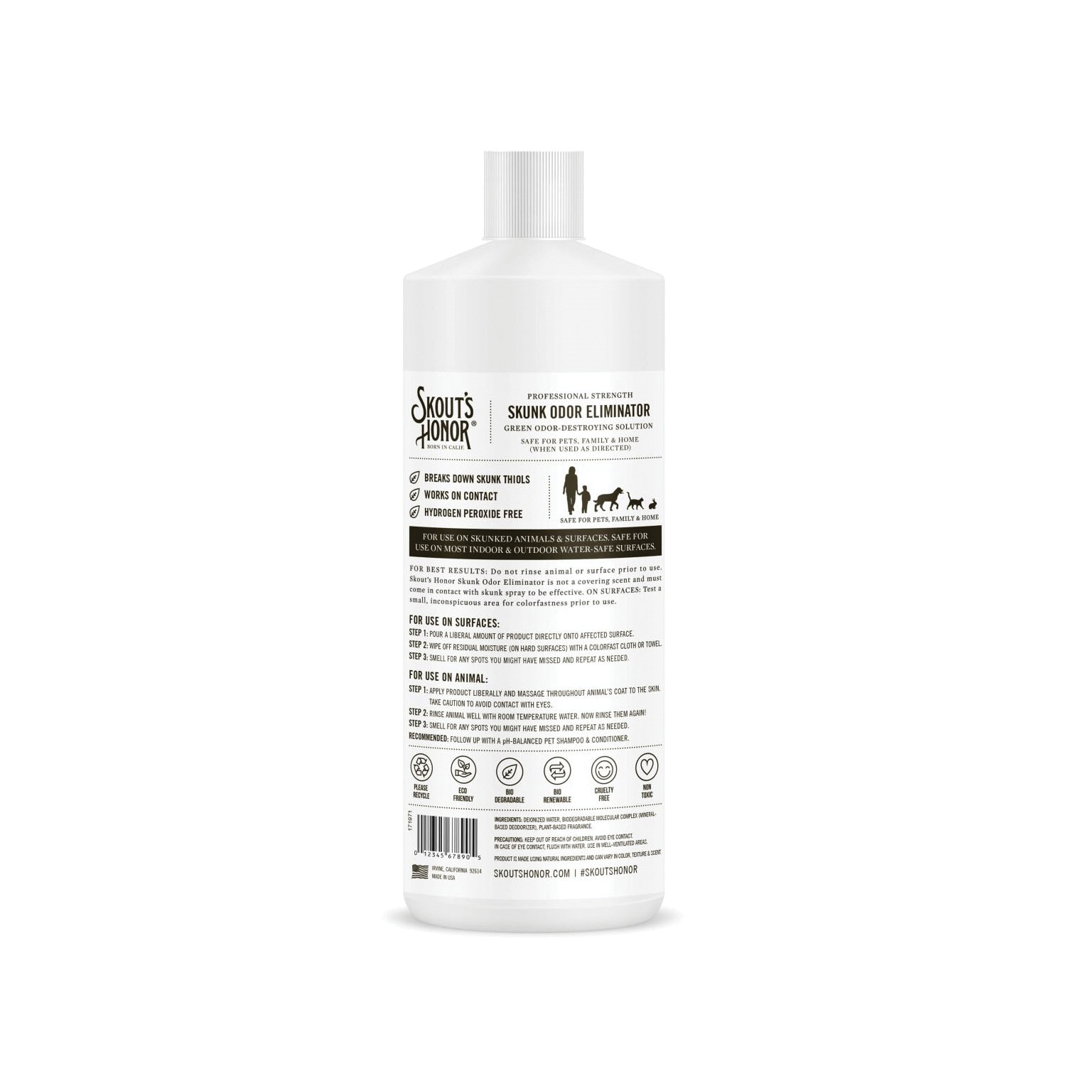Skout's SH17SE32 Skunk Spray and Odor Eliminator, 32 oz - 2