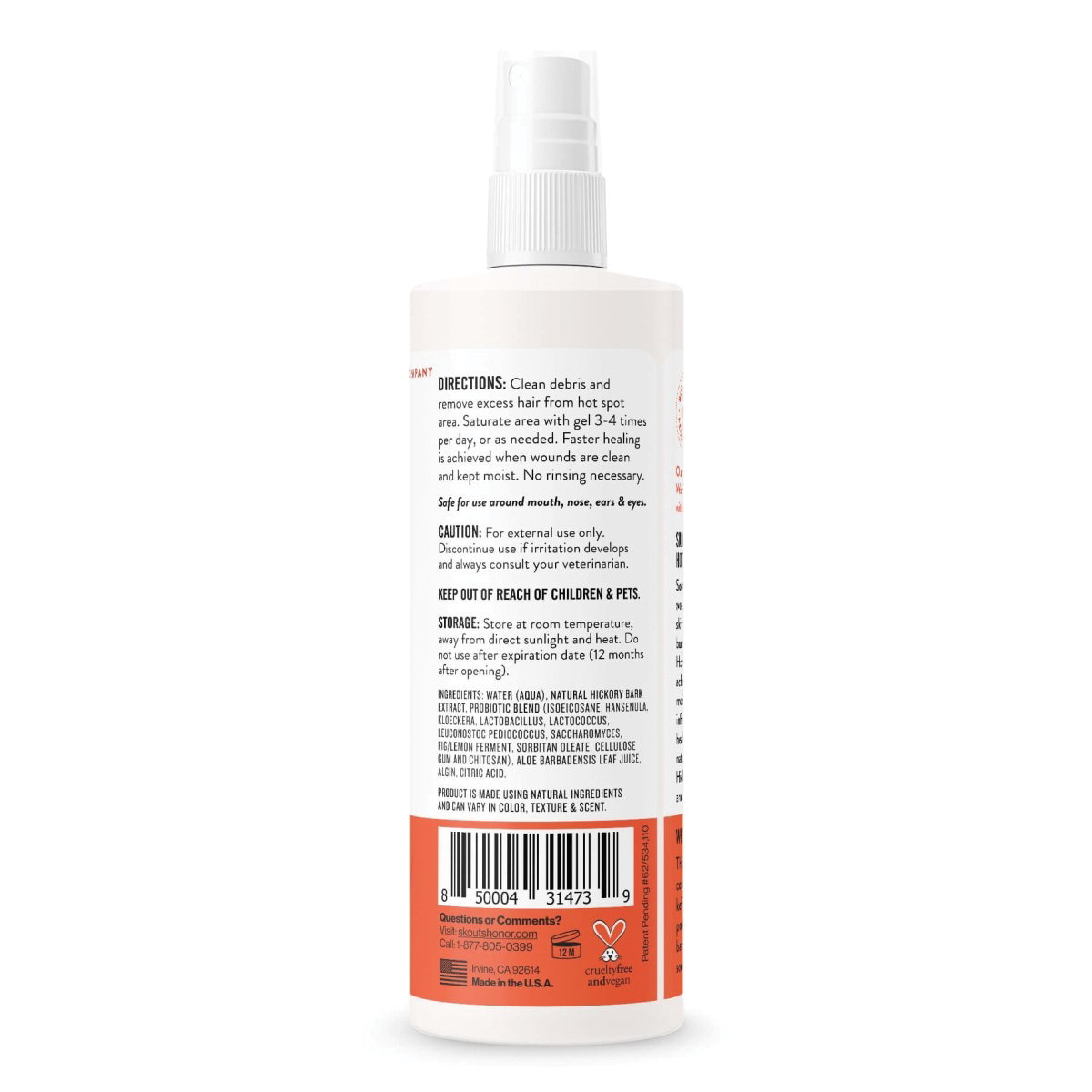 Skout's SH19HOT04 Probiotic Hot Spot Hydrogel, 4 fl-oz Bottle - 3