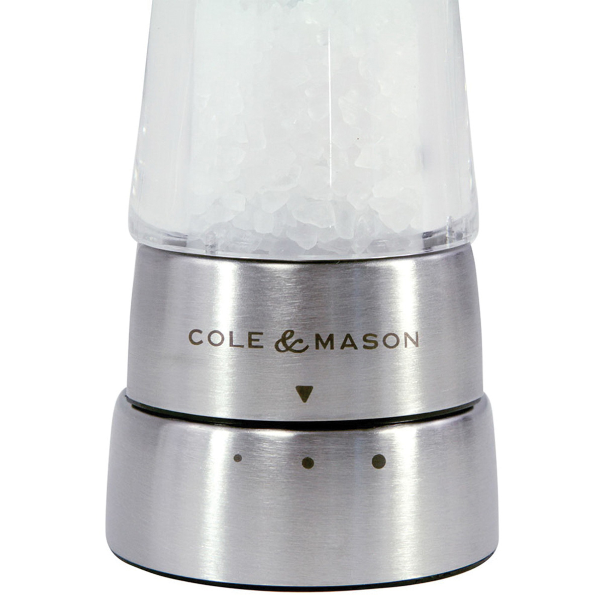Cole & Mason H59402G Gourmet Salt Mill, Acrylic/Stainless Steel, Clear/Silver - 2